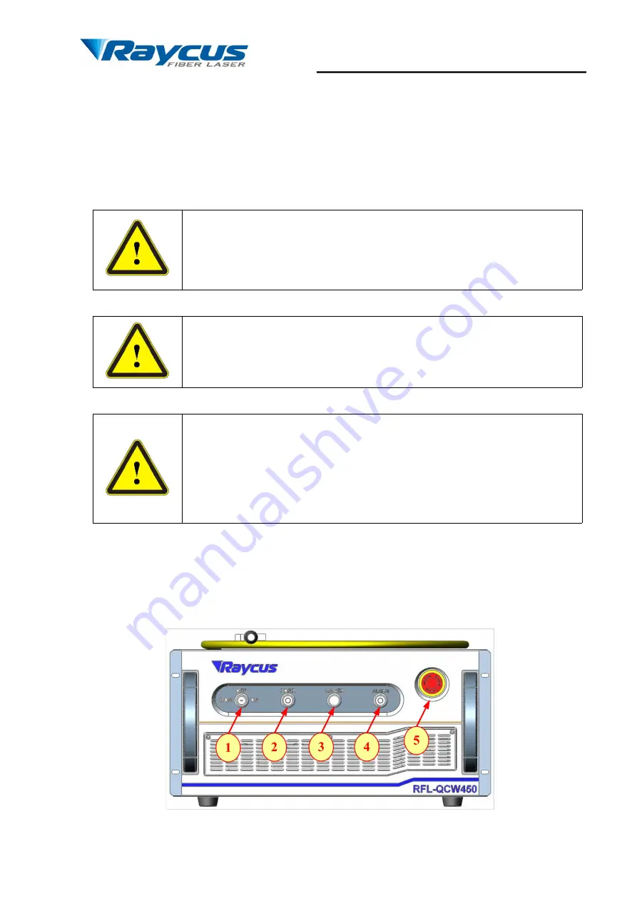 Raycus RFL-QCW450/1500FS User Manual Download Page 14