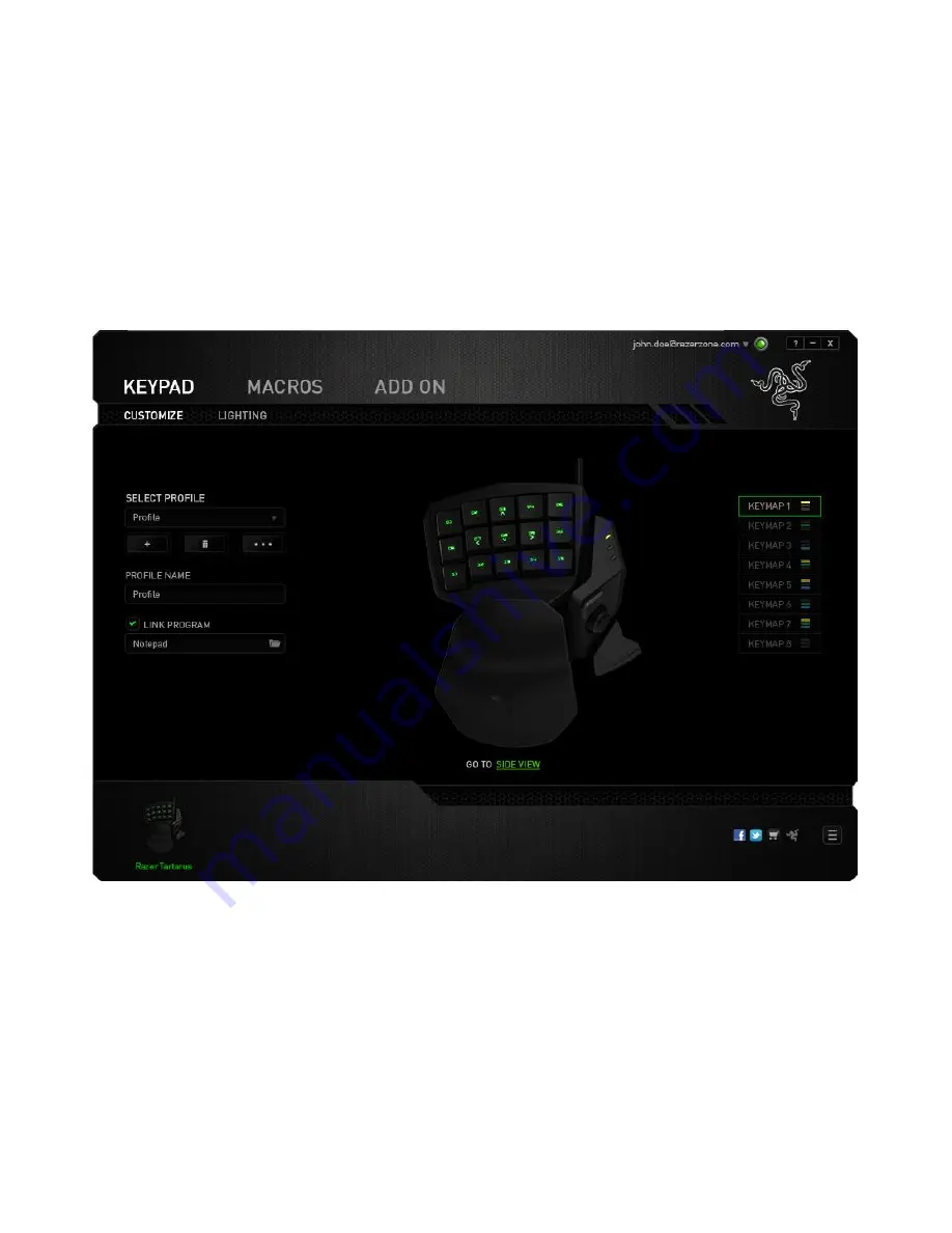 Razer Tartarus Quick Start Manual Download Page 11