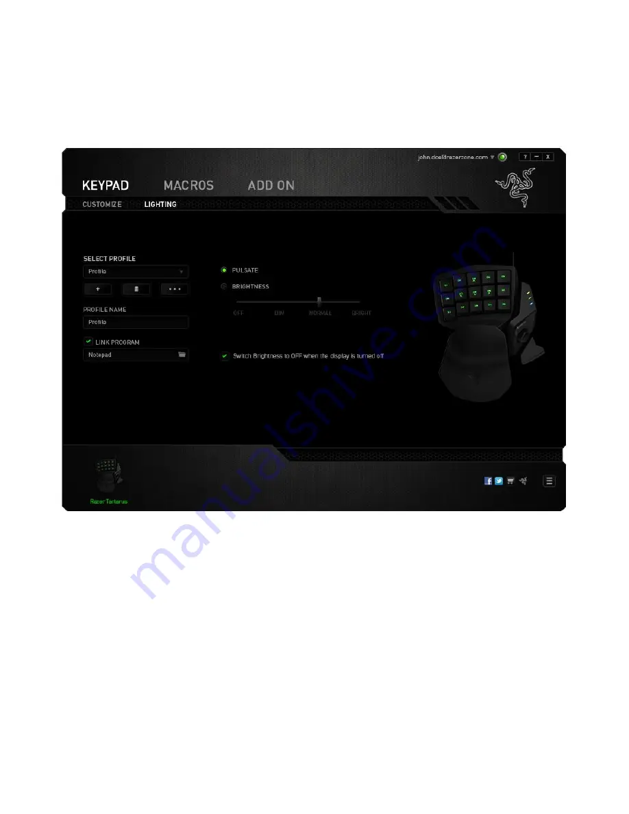 Razer Tartarus Quick Start Manual Download Page 17