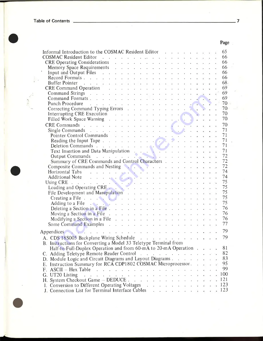 RCA 1800 Operator'S Manual Download Page 8