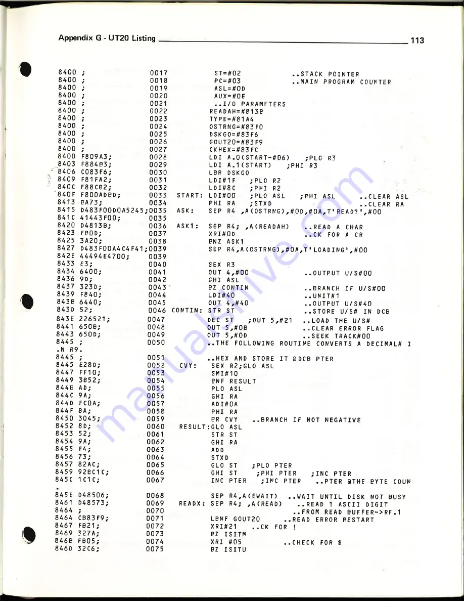 RCA 1800 Operator'S Manual Download Page 114