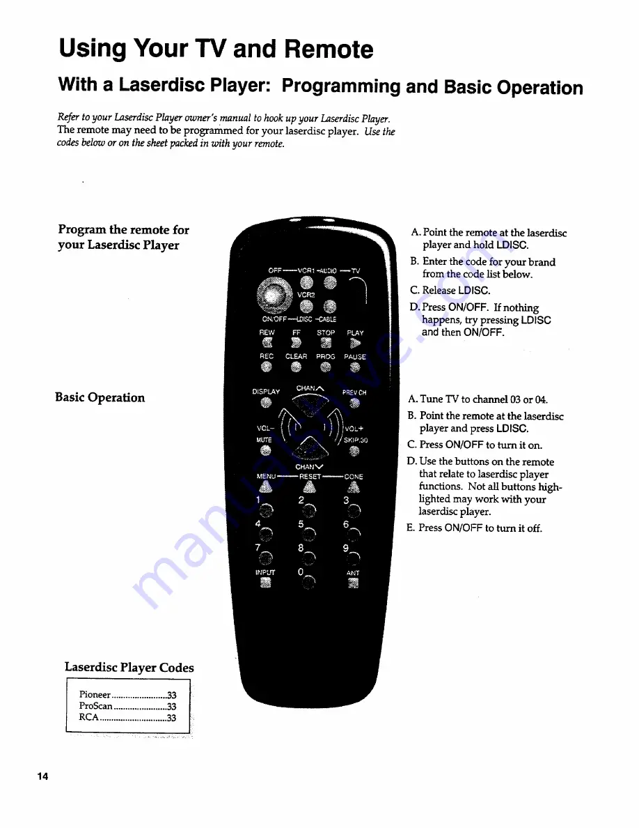 RCA 20601 Owner'S Manual Download Page 16