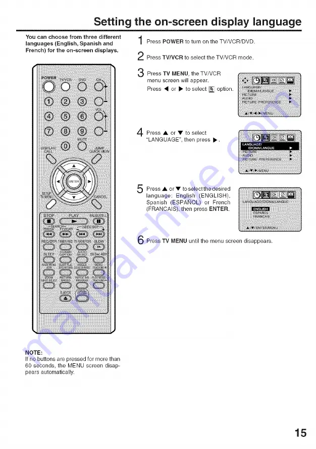 RCA 27F501TDVB Скачать руководство пользователя страница 15