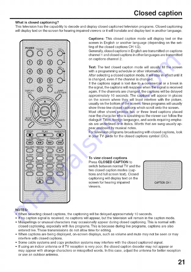 RCA 27F501TDVB Скачать руководство пользователя страница 21