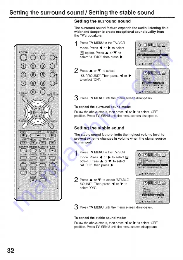 RCA 27F501TDVB Скачать руководство пользователя страница 32