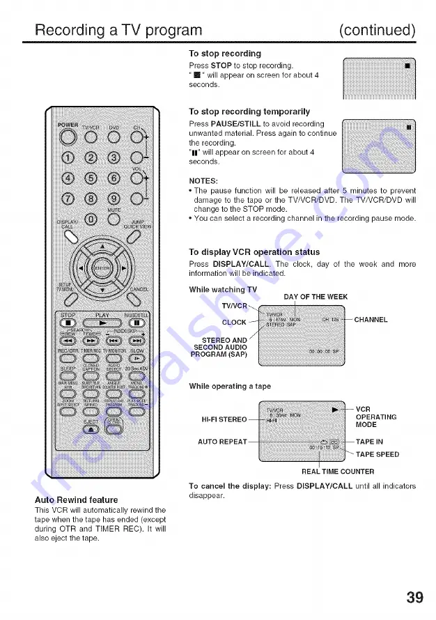 RCA 27F501TDVB Скачать руководство пользователя страница 39