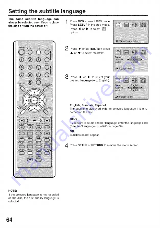 RCA 27F501TDVB Скачать руководство пользователя страница 64