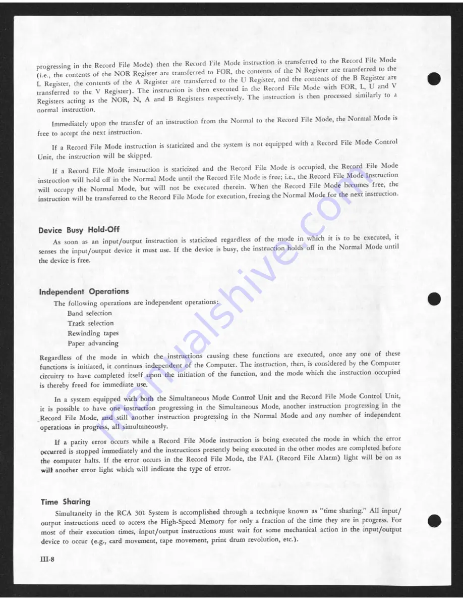 RCA 301 Programmer'S Reference Manual Download Page 38