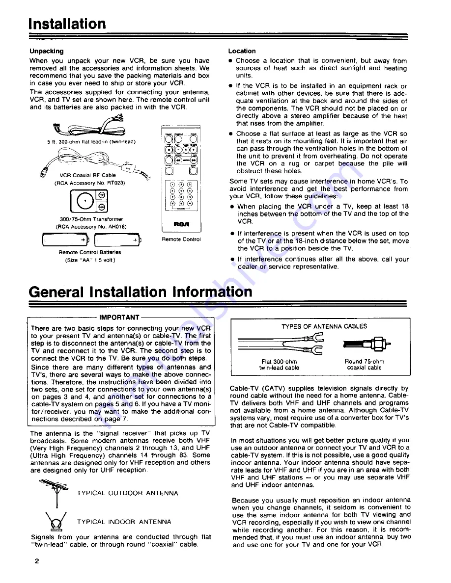 RCA 390 Owner'S Manual Download Page 4