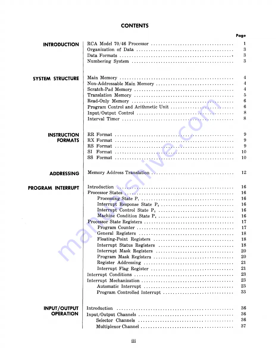 RCA 70/46 Reference Manual Download Page 3