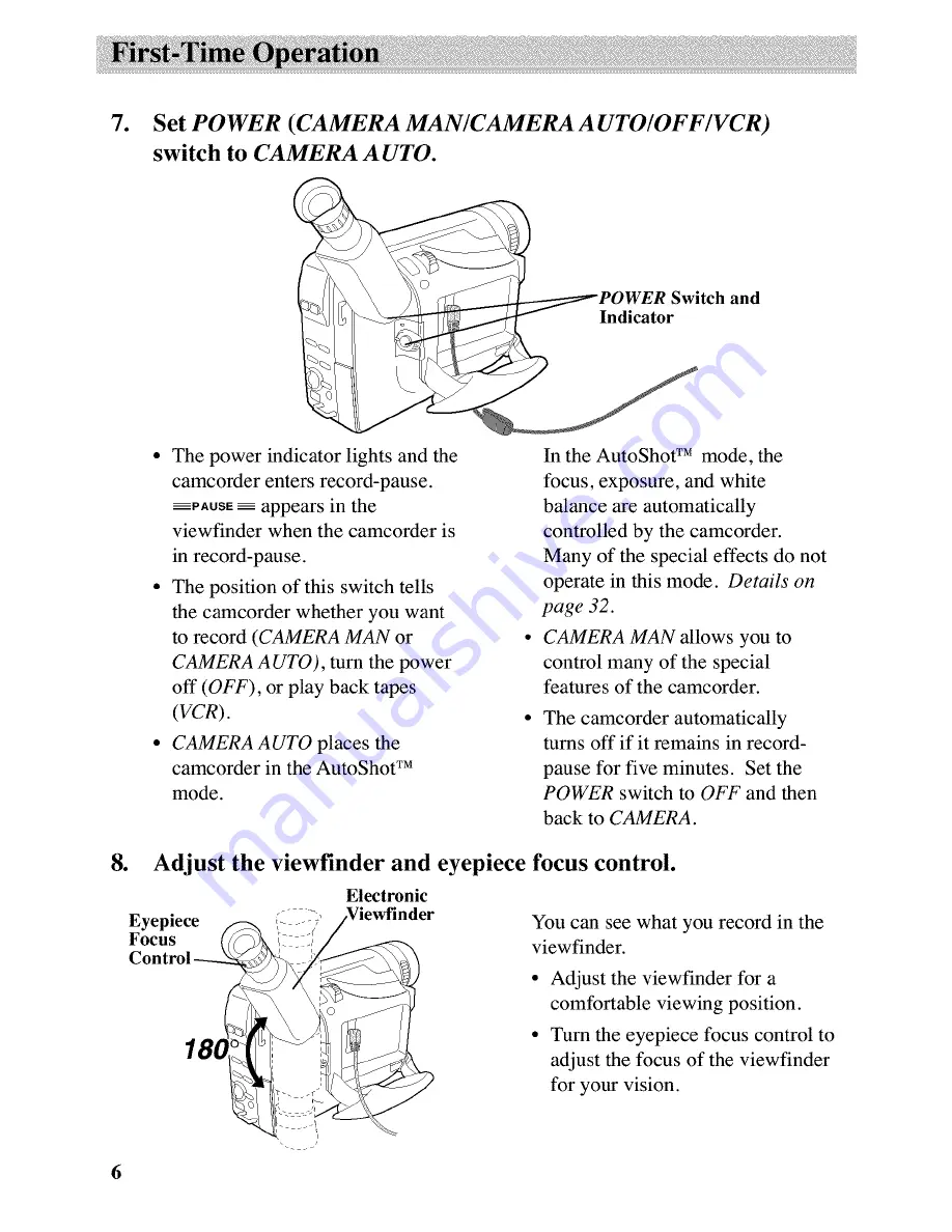 RCA Autoshot CC6163 User Manual Download Page 8