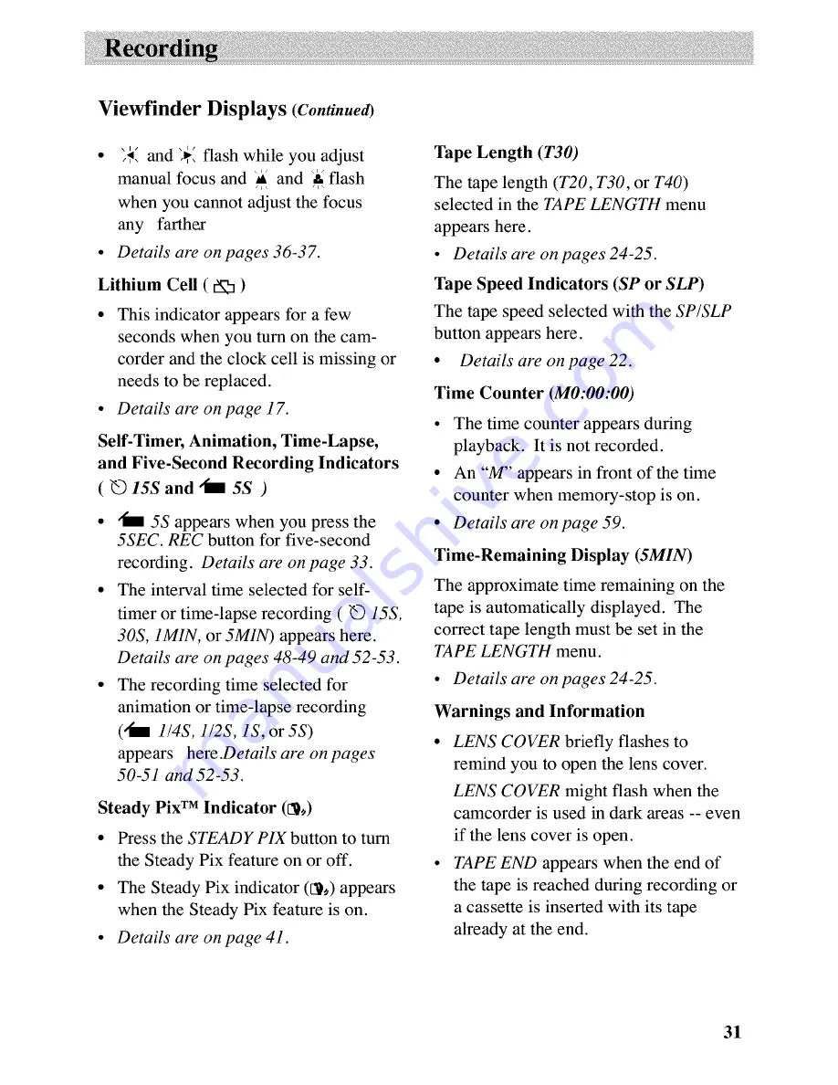 RCA Autoshot CC6163 User Manual Download Page 33