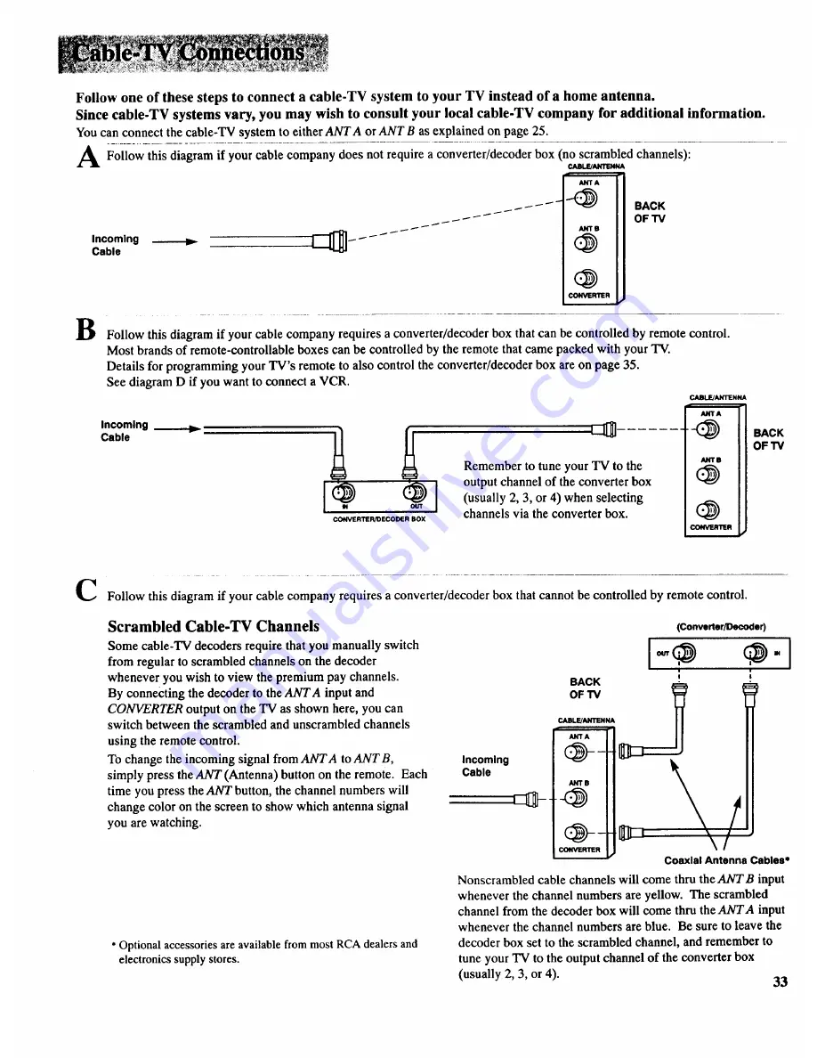 RCA COLOR TV NCJ11 Owner'S Manual Download Page 35