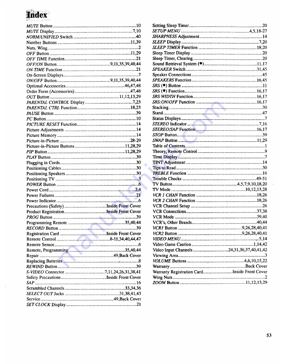 RCA COLOR TV NCJ11 Owner'S Manual Download Page 55