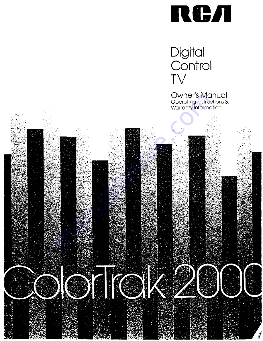 RCA ColorTrak 2000 Owner'S Manual Download Page 1