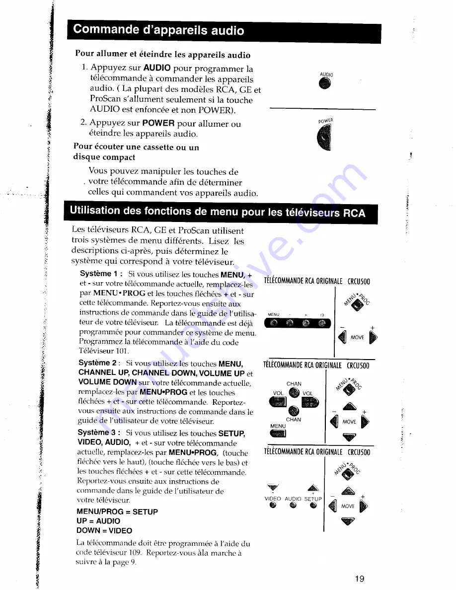 RCA CRCU500 User Manual Download Page 19