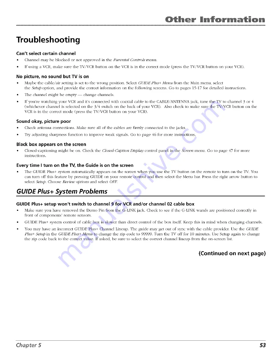 RCA F25423TX41AC4 User Manual Download Page 55