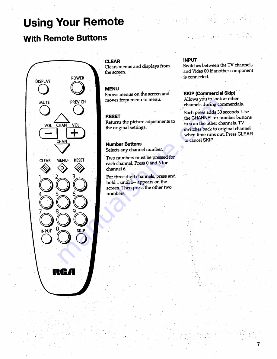 RCA F27250 User Manual Download Page 9