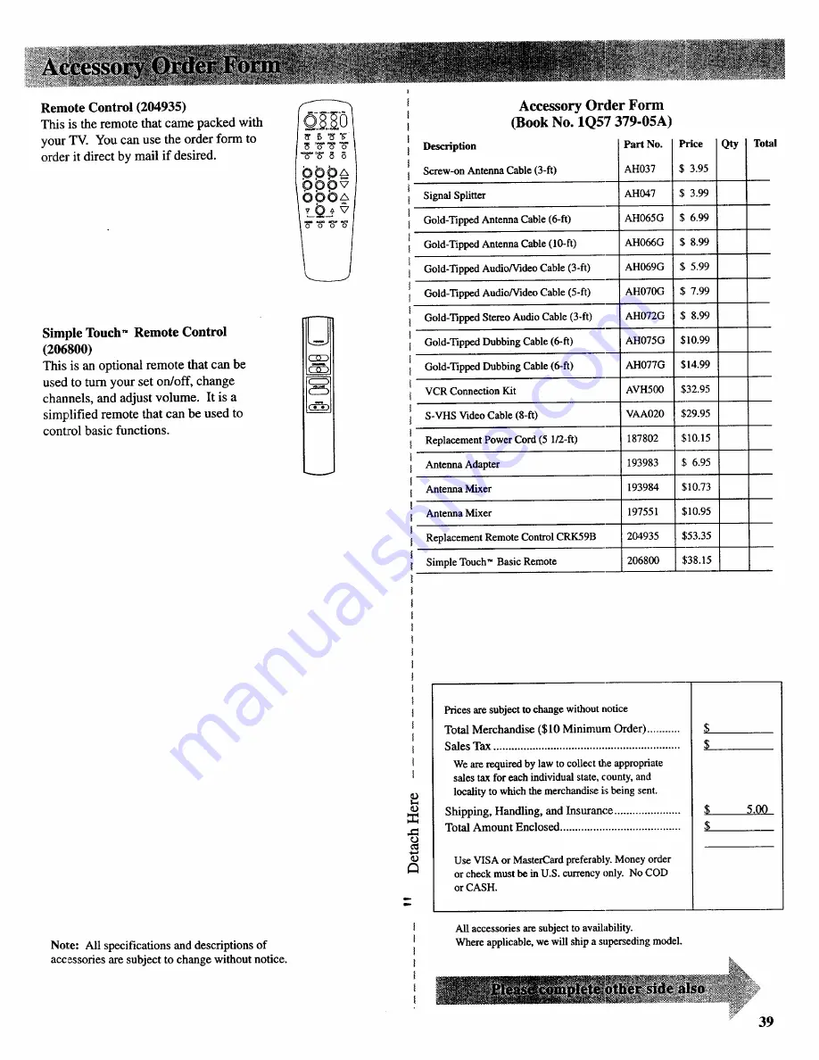 RCA F27700 Скачать руководство пользователя страница 41