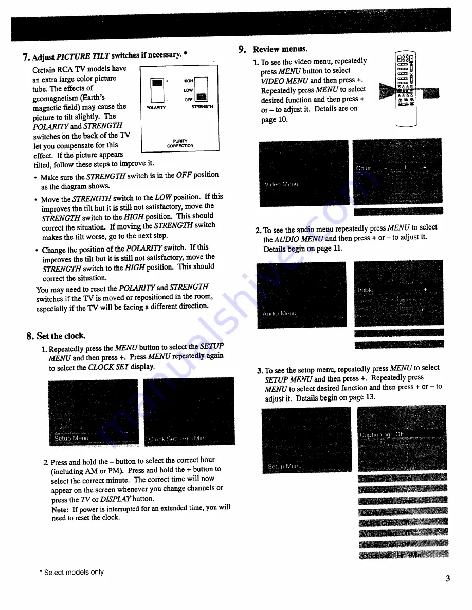 RCA F27701 Скачать руководство пользователя страница 5