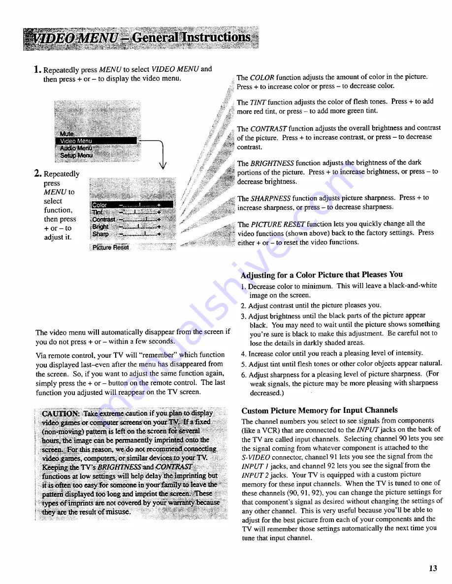 RCA F35750 Owner'S Manual Download Page 15