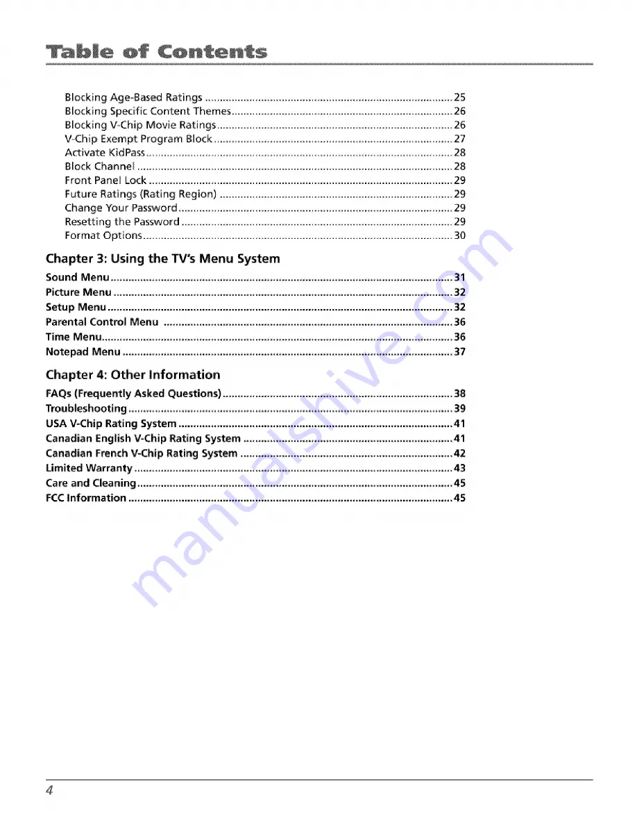 RCA HD26W054T User Manual Download Page 6