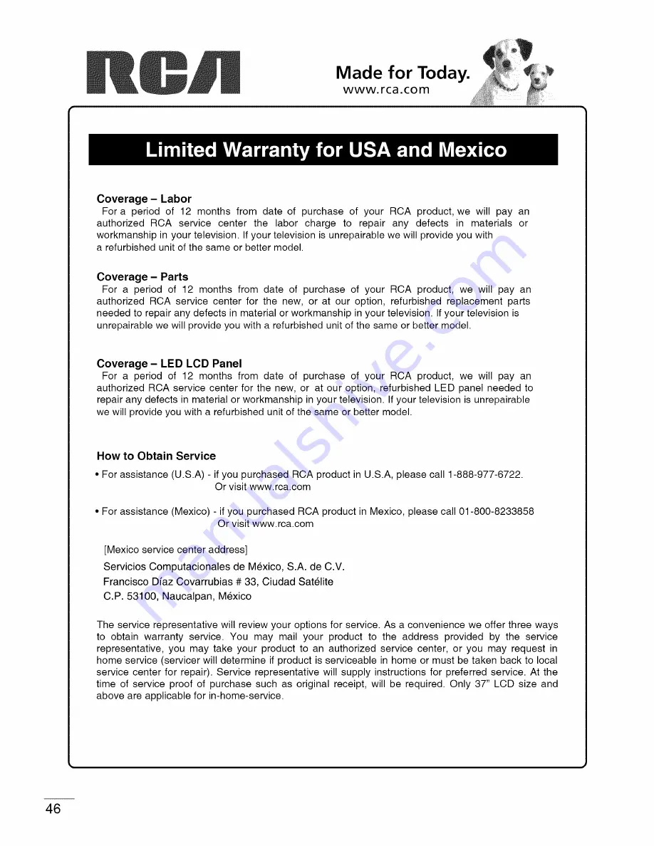 RCA LED22B45RQD User Manual Download Page 47