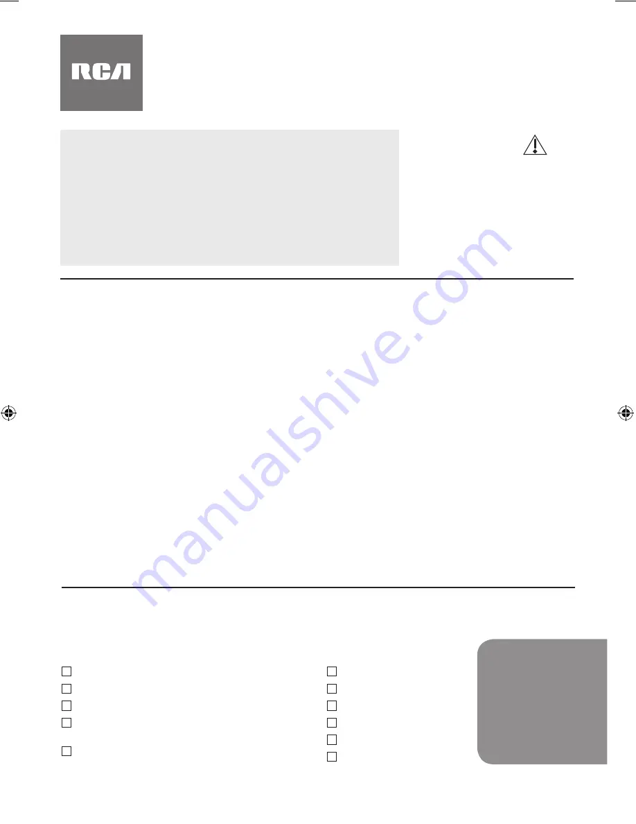 RCA MAF75BKR Installation Manual Download Page 1