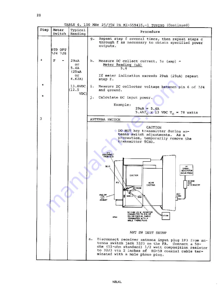 RCA ML1000 Tuning Manual Download Page 20