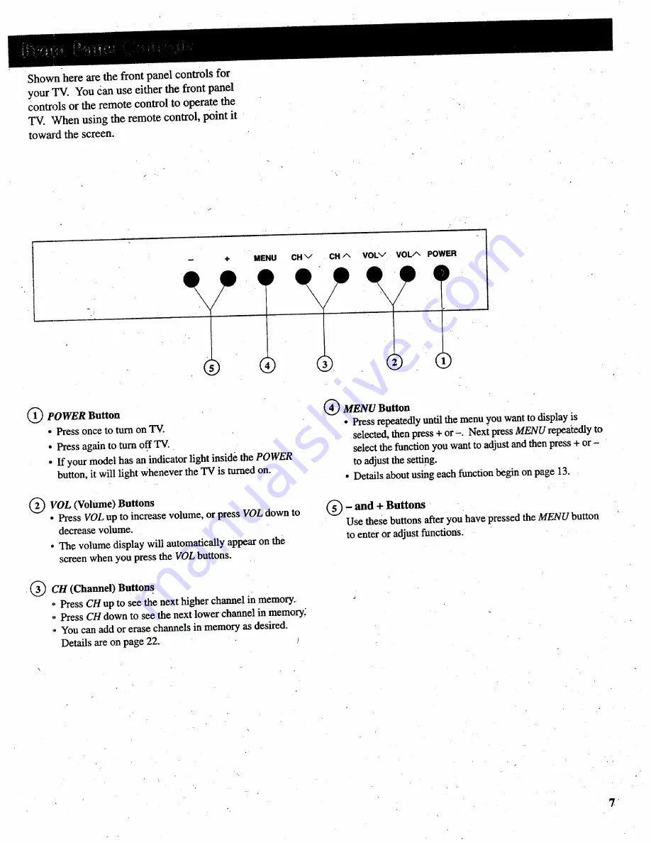 RCA P46720 User Manual Download Page 9