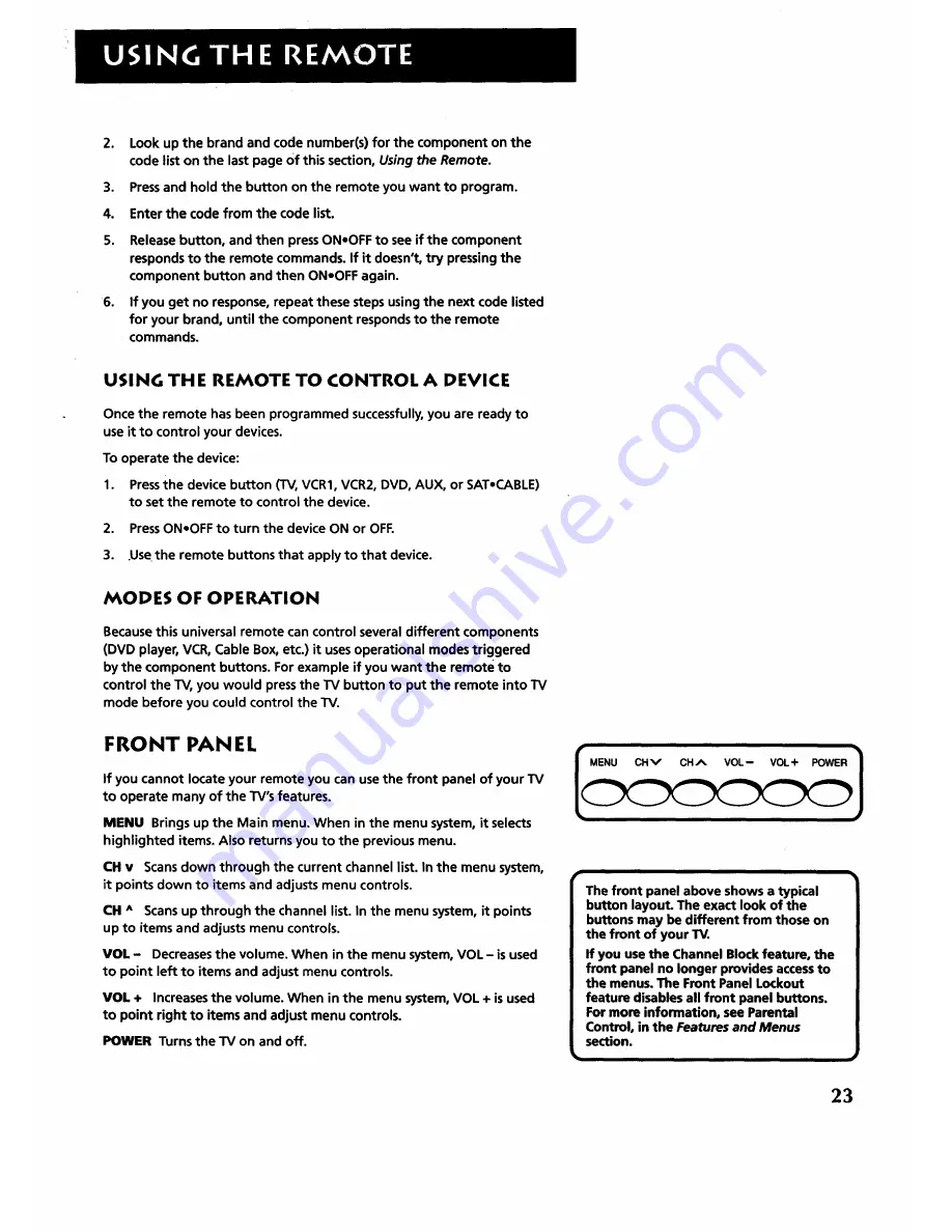 RCA P46920 Скачать руководство пользователя страница 25