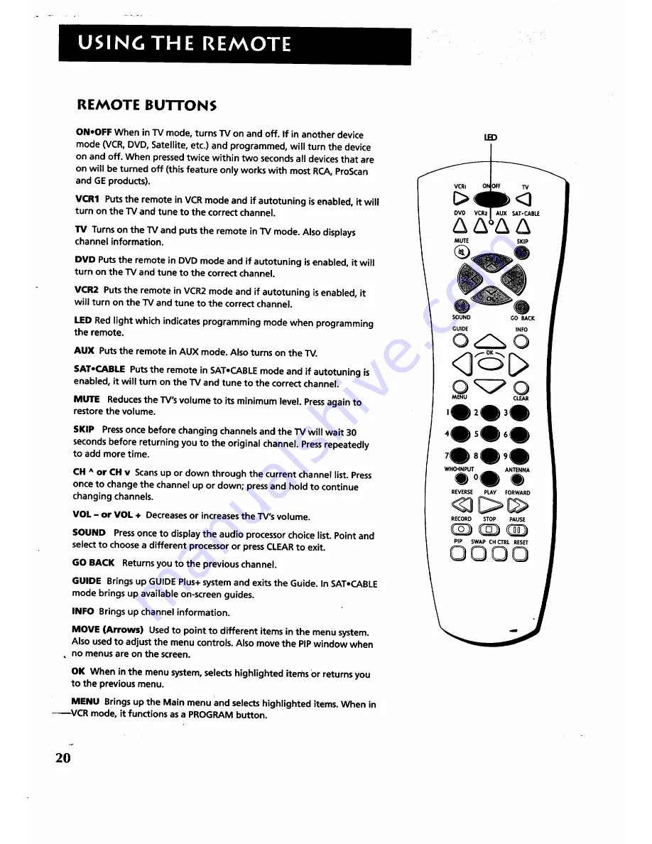 RCA P50930 Скачать руководство пользователя страница 22