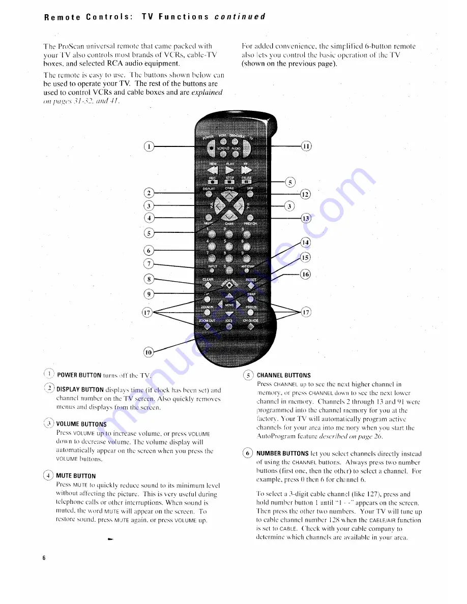 RCA ProScan PS35153 Owner'S Manual Download Page 9