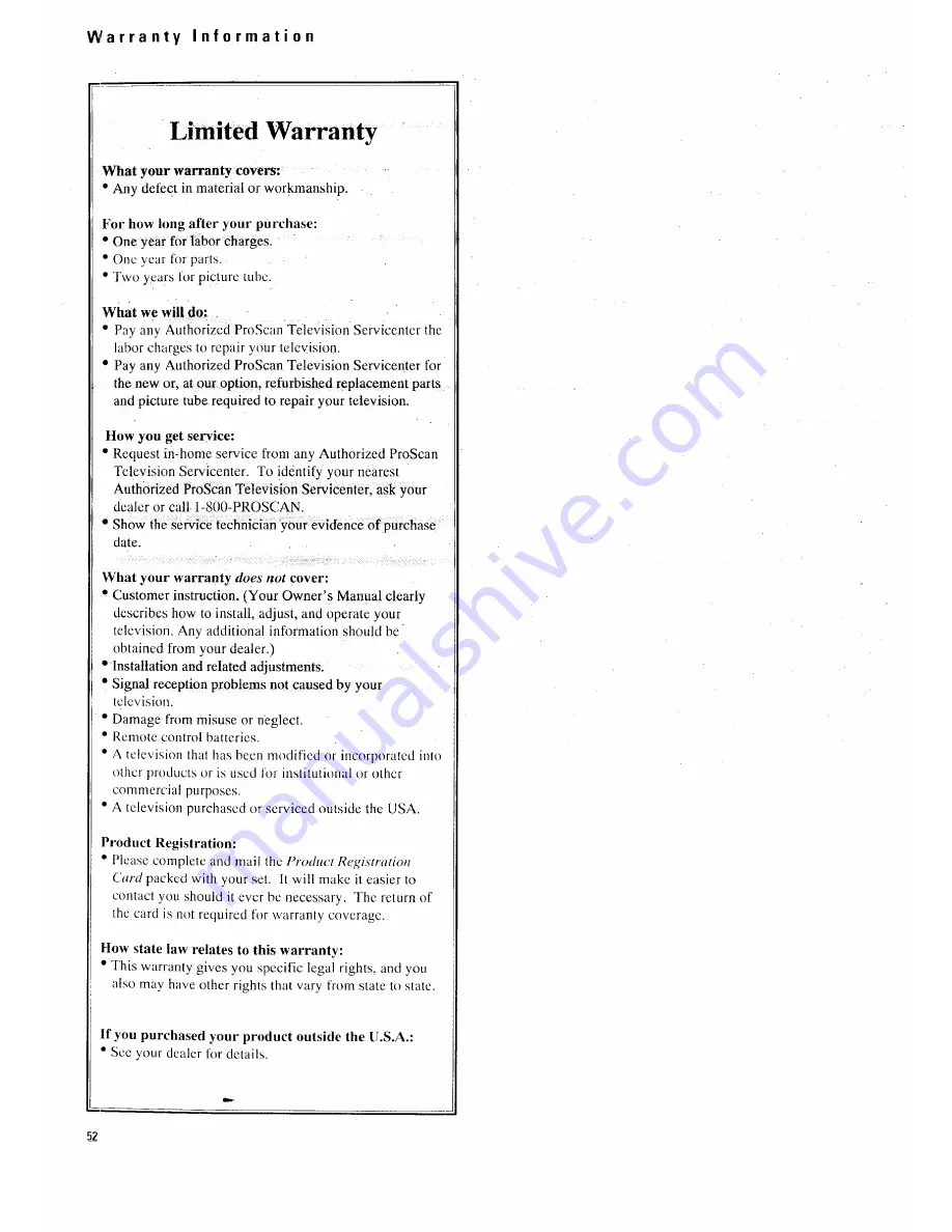 RCA ProScan PS35153 Owner'S Manual Download Page 55