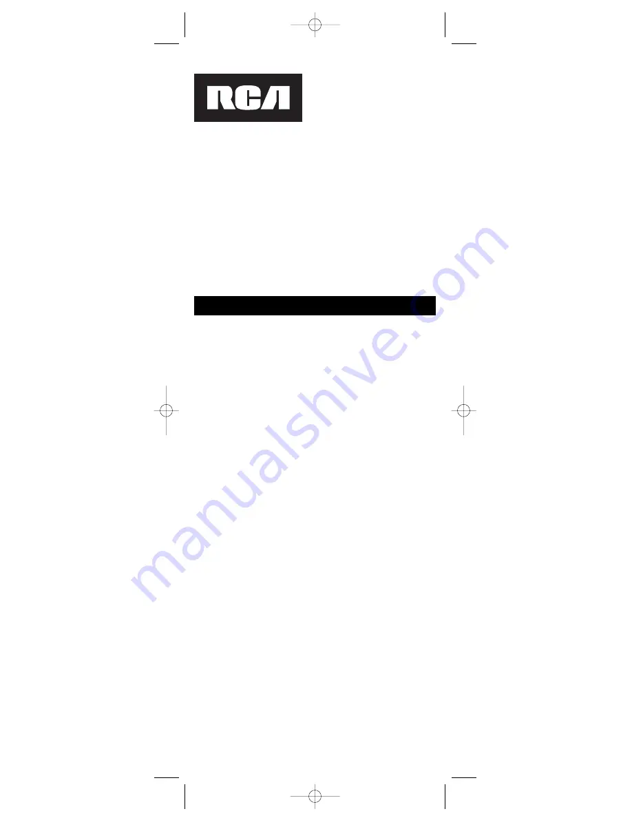 RCA RCU900 - LCD Touch Screen Learning Universal Remote Control User Manual Download Page 3