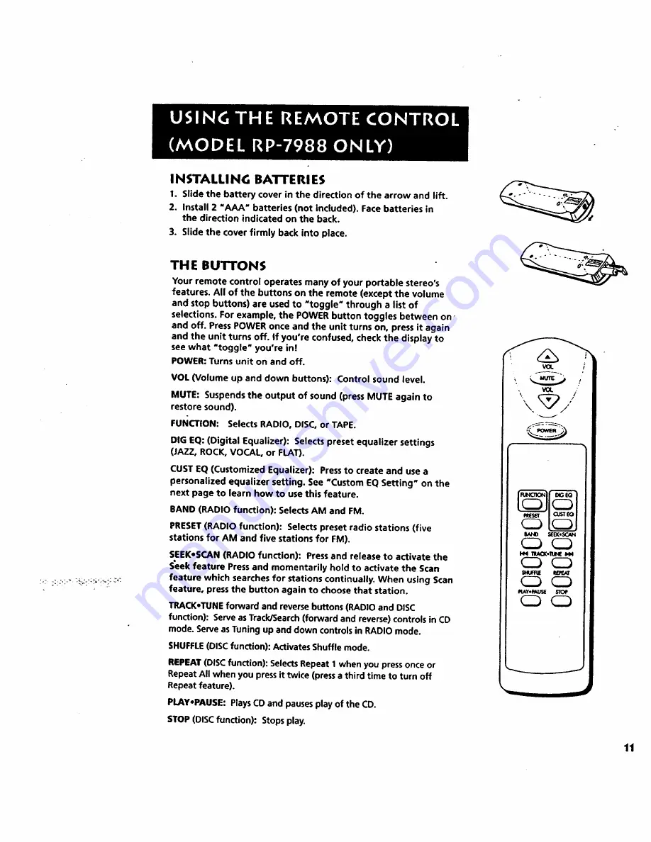 RCA RP-7987 User Manual Download Page 13