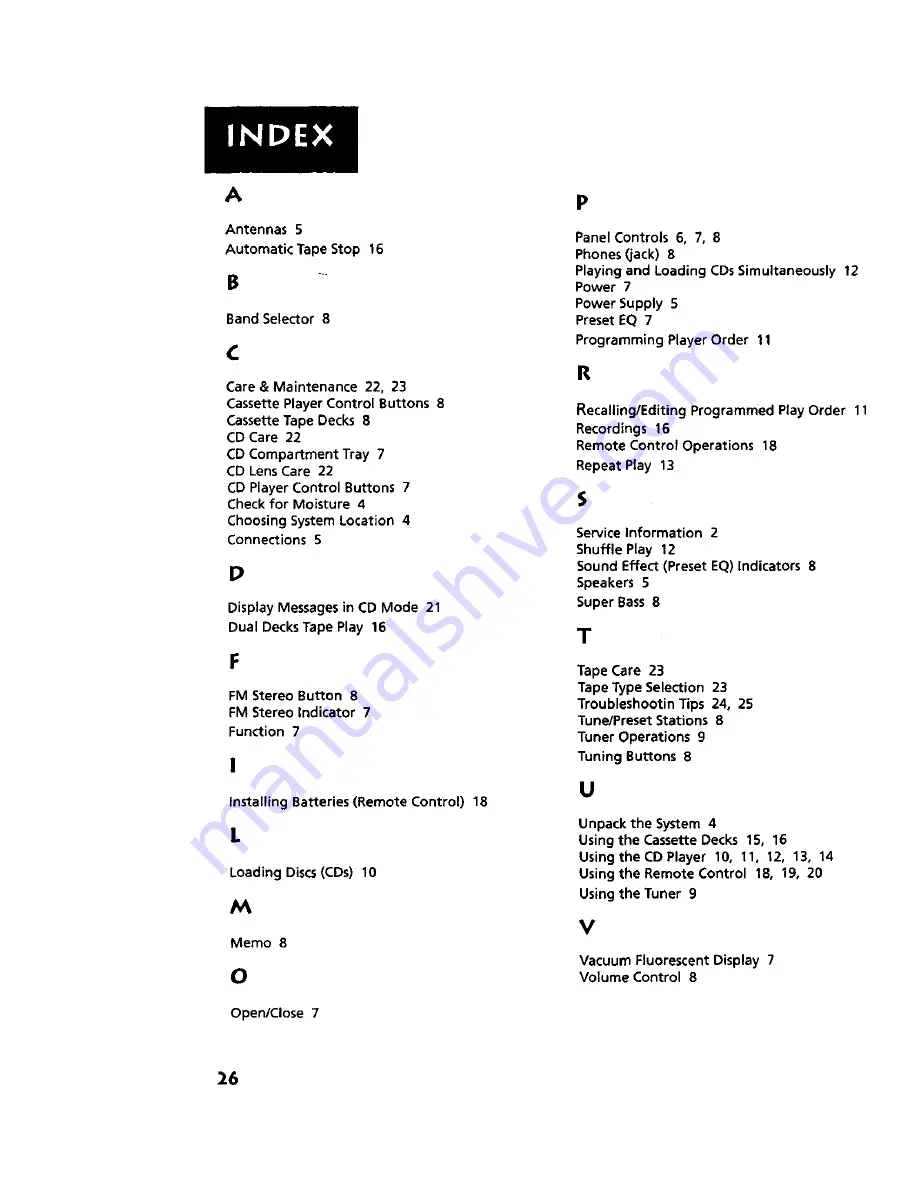 RCA RS-1249 User Manual Download Page 26