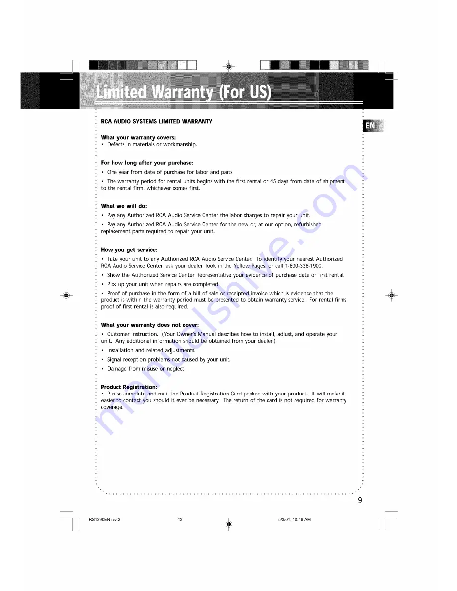 RCA RS1290 Manual Download Page 11