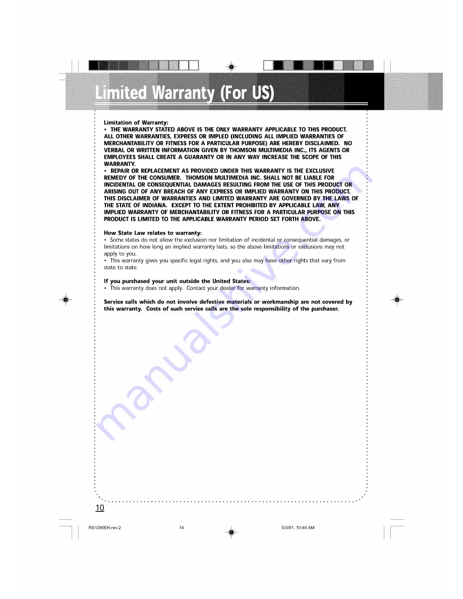 RCA RS1290 Manual Download Page 12