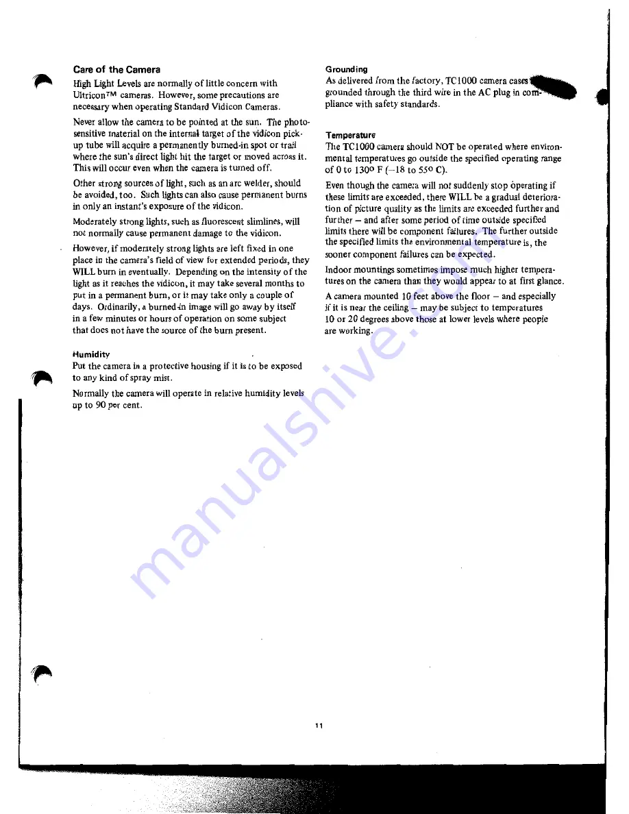 RCA TC1000 Instructions Manual Download Page 11