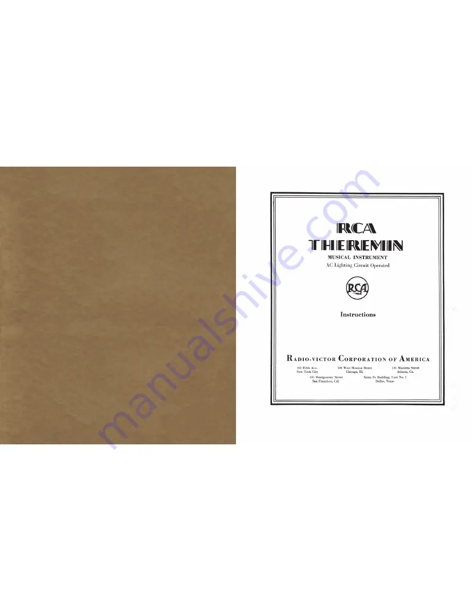 RCA Theremin Instructions Manual Download Page 2