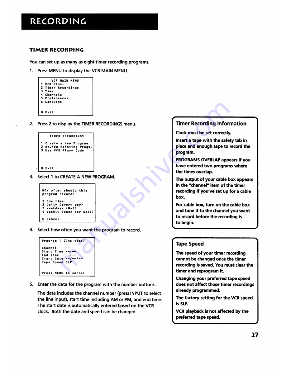 RCA VR349 User Manual Download Page 29