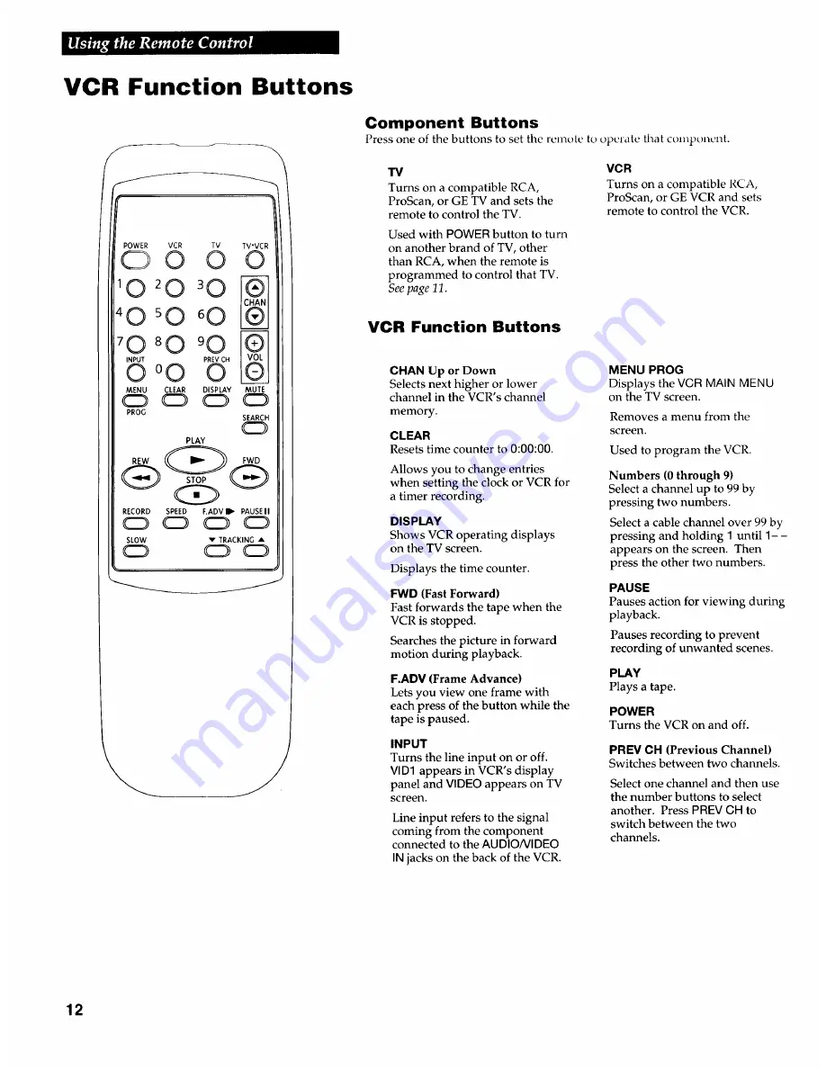 RCA VR509 User Manual Download Page 14