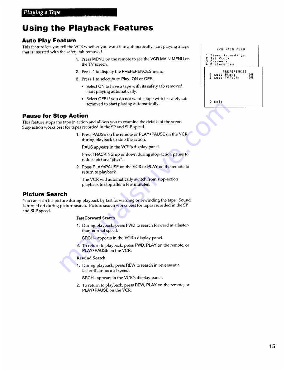 RCA VR509 User Manual Download Page 17