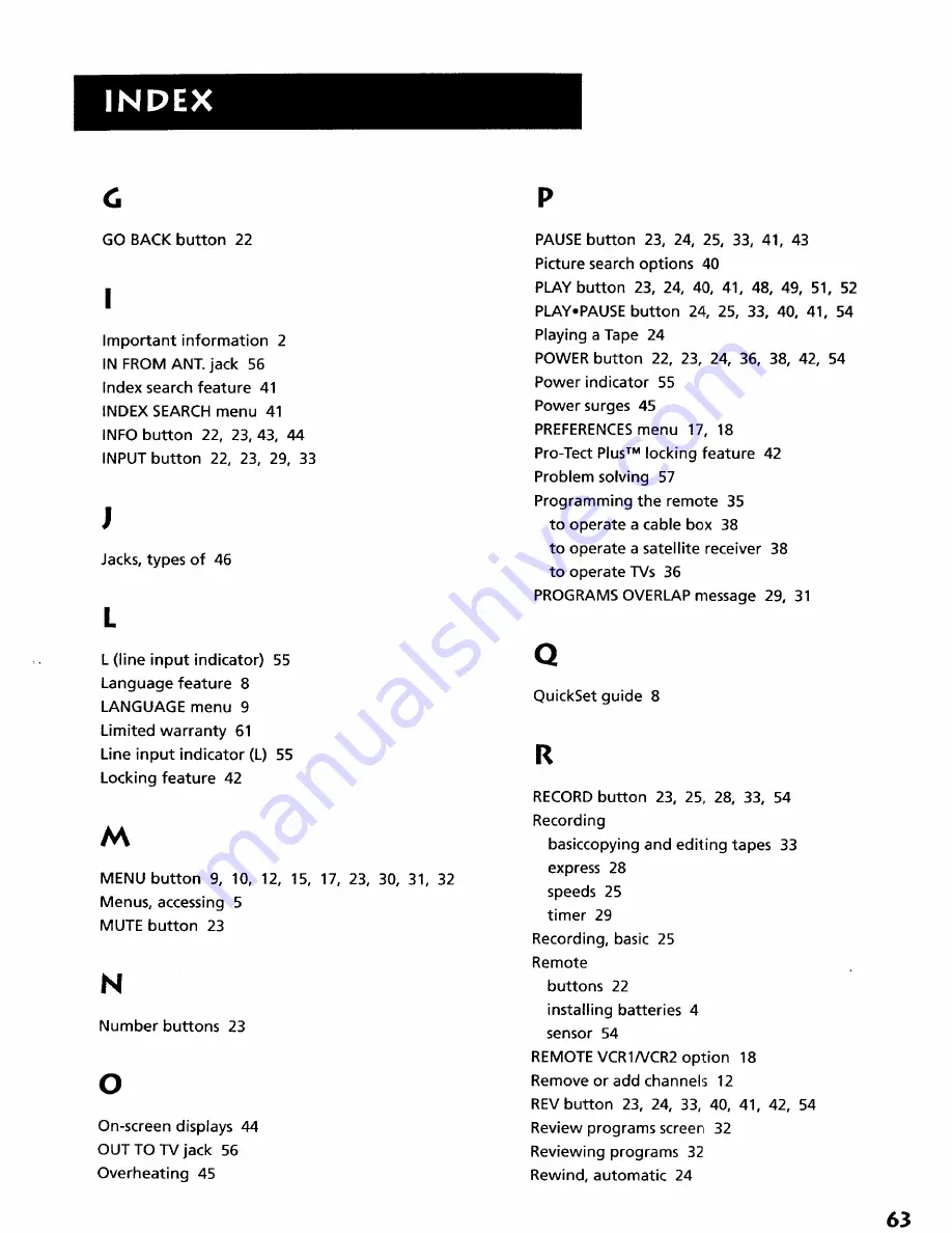 RCA VR529 User Manual Download Page 65