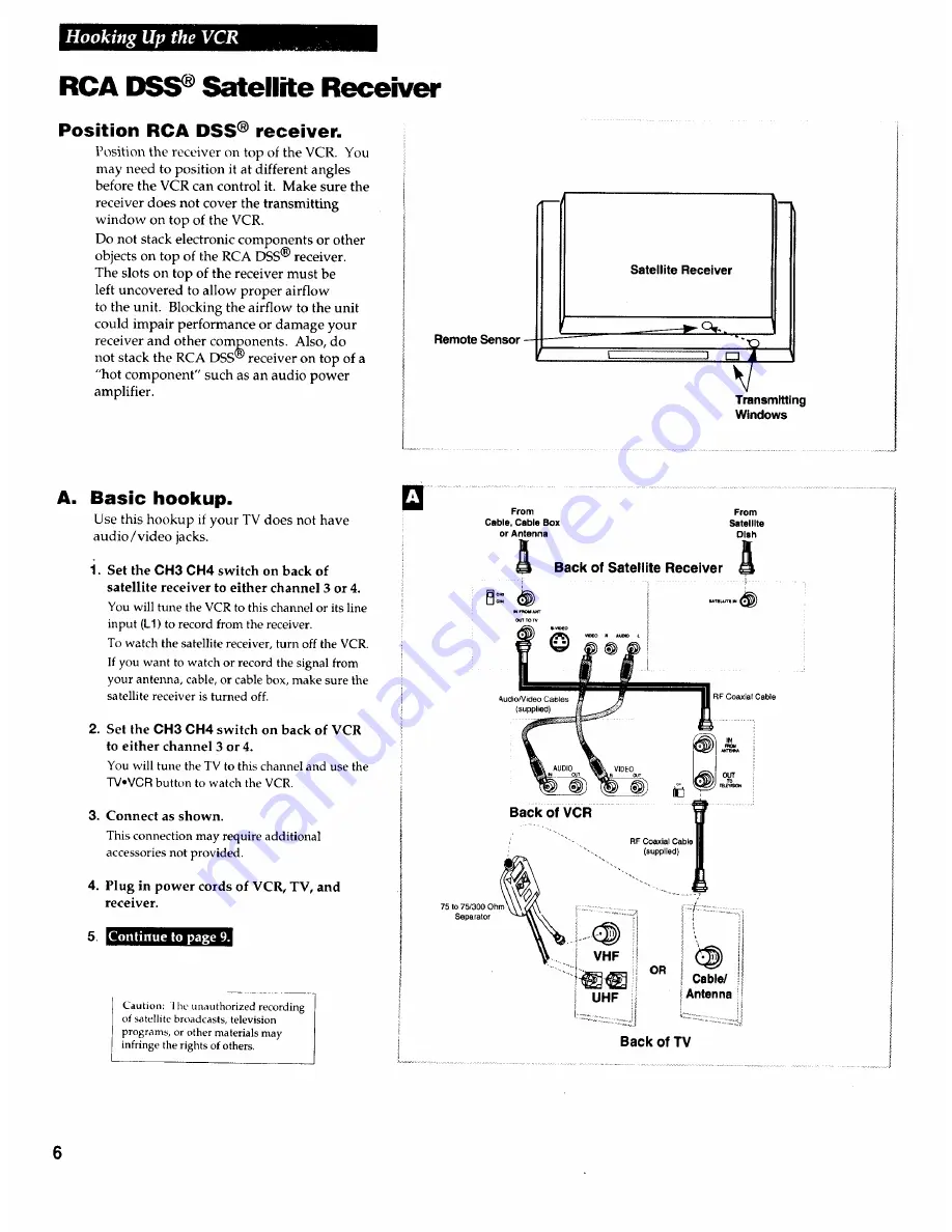 RCA VR542 User Manual Download Page 8