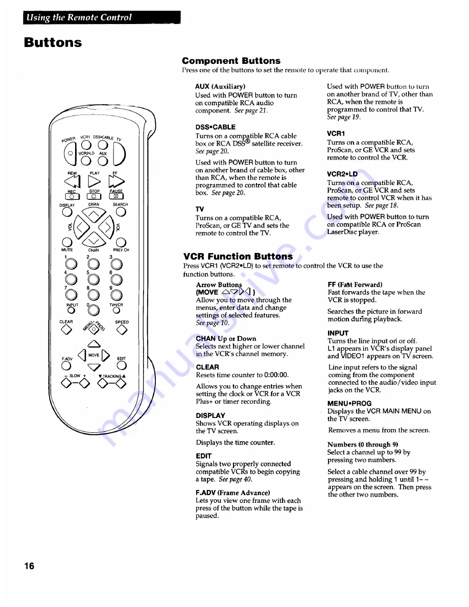 RCA VR542 User Manual Download Page 18