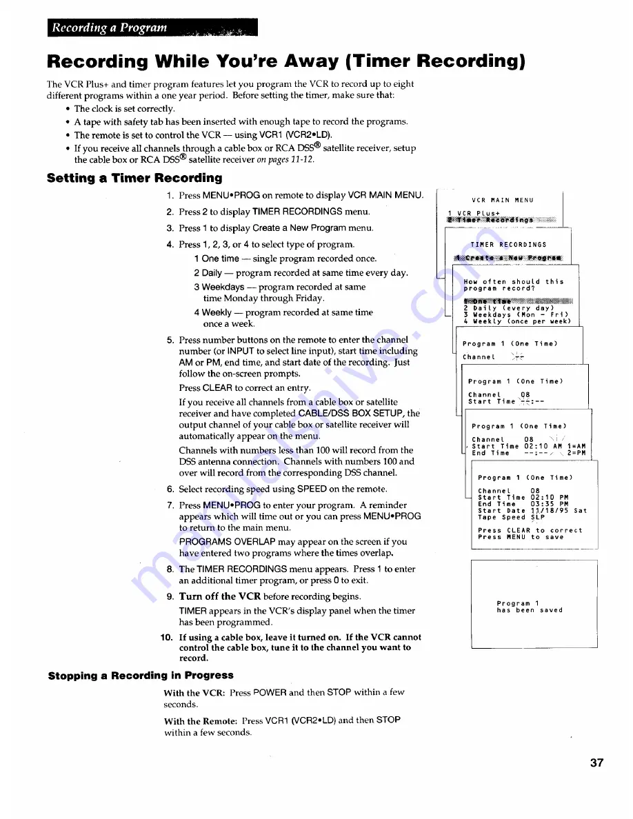 RCA VR542 User Manual Download Page 39