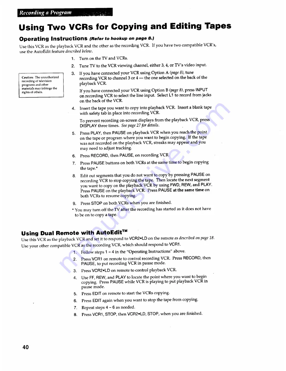 RCA VR542 User Manual Download Page 42