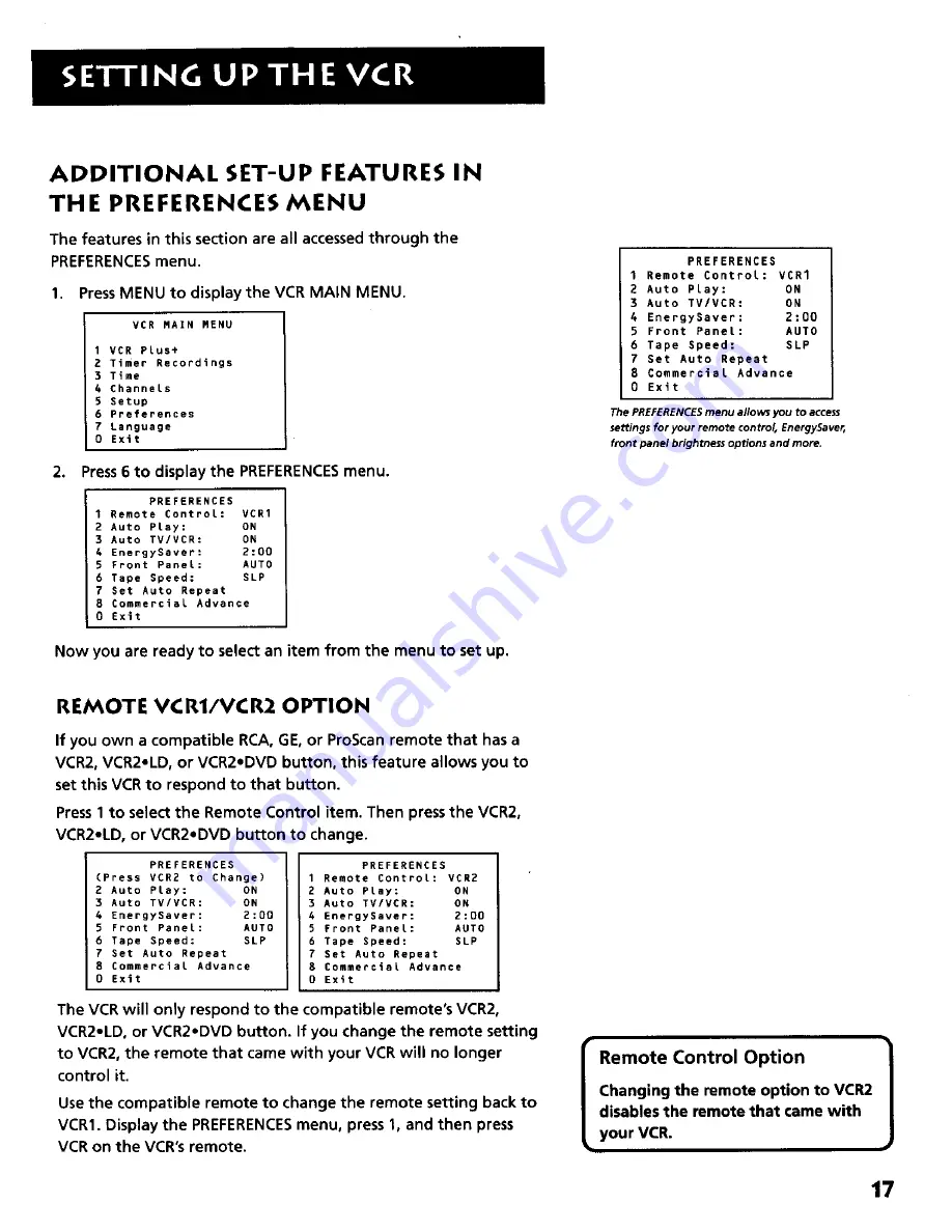 RCA VR555 User Manual Download Page 19